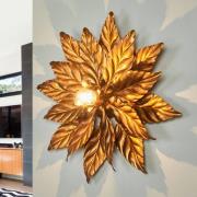 Wandleuchte Antik mit goldenen Blättern 40 cm