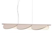 FLOS Almendra Linear LED-Hängelampe 3fl, rosa