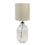 PR Home Groove Tischlampe Ø 40cm Glas/Leinen natur