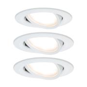 Paulmann Nova LED-Einbauspot 3er schwenkbar, weiß