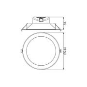 LED-Einbauleuchte Acrux 195, weiß, Ø 24,4 cm