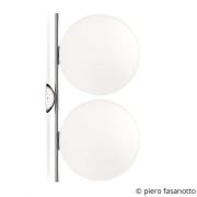 FLOS IC C/W2 Double Wandleuchte chrom Ø 30 cm