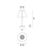 Rotaliana Dina T1 LED-Tischleuchte weiß/creme