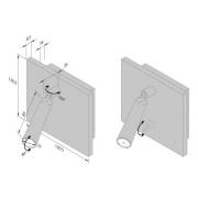 Leseleuchte BL1-LED, Ein-/Anbau, Schalter, stahl