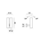 Rotaliana Tobu W1 Wandlampe, 3000K, 20°, bronze