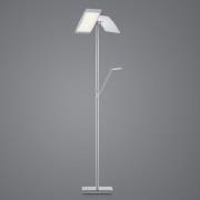 LED-Stehlampe Wim 2-flammig Leselampe nickel/chrom