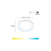 WiZ SuperSlim LED-Deckenleuchte CCT Ø29cm weiß