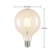 LED-Lampe E27 8W 2.700K G125 Globe, Filament, klar