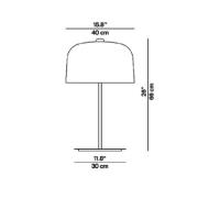 Luceplan Zile Tischlampe schwarz matt, Höhe 66 cm