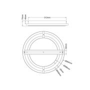 LED-Deckenleuchte Rilas, rund, Ø 56 cm