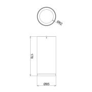 LED-Anbaudownlight Lucea 20 W schwarz