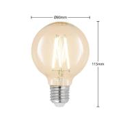 LED E27 8W G80 2.700K Filament dimmbar klar 2er