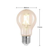 LED-Lampe E27 4W 2.700K Filament dimmbar klar 3er