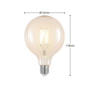 LED-Filament E27 8W 2.700K G125 Globe klar 3er-Set