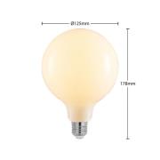 LED-Lampe E27 6W 2.700K G125 dimmbar opal 3er-Set