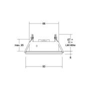 BRUMBERG Cover-Up-R Einbaumodul IP44 rund, weiß