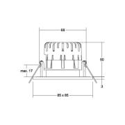 BRUMBERG BB21 IP65 Einbau nicht dimmbar nickel