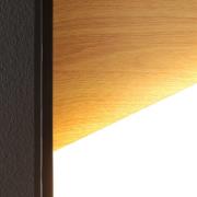 LED-Wandleuchte Vista, holz hell/schwarz, 30 x 30 cm