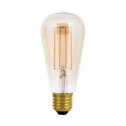 LED-Rustikalampe E27 ST64 6W amber 2.200K dimmbar