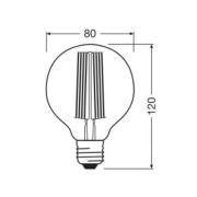 OSRAM LED Vintage 1906, G80, E27, 5,8 W, gold, 2.200 K, dim.