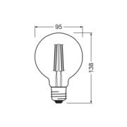 OSRAM LED Vintage 1906, G95, E27, 6,5 W, gold, 2.400 K, dim.