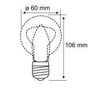 LED-Lampe E27 7,5W Filament 2.700 K, klar dimmbar