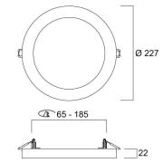 Sylvania Start LED-Downlight 5in1 Ø 21,7 cm 18W