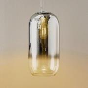 Artemide Gople Glas-Pendelleuchte, silber/silber