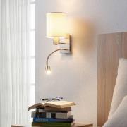 Lindby Shajan Stoffwandlampe LED-Leselicht 2er-Set