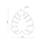 Wandleuchte Monstera, Blattform, 3 x G9, Stahl, braun