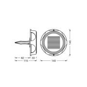 LEDVANCE Solar LED-Erdspießleuchte Endura Style Utili, rund