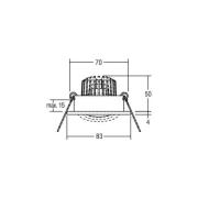 BRUMBERG LED-Einbaustrahler Berrie-R, 3000K, on/off, chrom