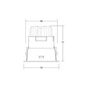 BRUMBERG LED-Einbaudownlight Binato RC-dimmbar 3000K weiß