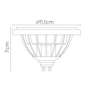 LED-Reflektor GU10 12W 3000K dim to warm, schwarz