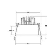 BRUMBERG Tirrel deep LED-Einbauspot on/off, 830, rund, alu