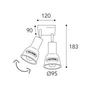 Deckenlampe Azali 1423.E27, 2-flg., messing antik