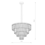 Hängeleuchte Cristal, transparent/silber, Ø 71 cm