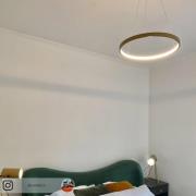 LED-Pendelleuchte Circle, gold, Ø 39 cm