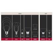 LED-Globelampe E27 6W G125 Fil 2.700K opal dimmbar