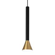 Zylindrische LED-Pendelleuchte Danka in Gold satin