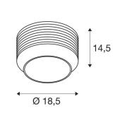 SLV Deckenlampe Pantilo Rope 19, goldfarben, Glas