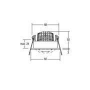 BRUMBERG Einbaustrahler IP65 rund schaltbar titan