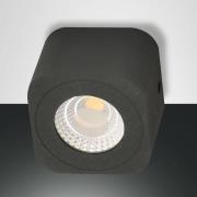 Eckiges LED-Downlight Palmi in Anthrazit