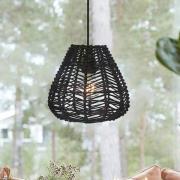 PR Home Adelle Hängelampe aus Rattan schwarz Ø24cm