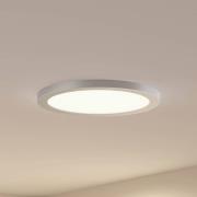 Prios LED-Deckenlampe Aureka, Ø 33 cm, silber, Metall