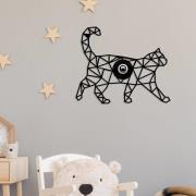 Wandlampe W-041, Lasercut, schwarzes Katzendesign