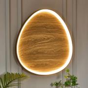 LED-Wandleuchte Bezi, holz hell, Ø 85 cm, Holz, CCT