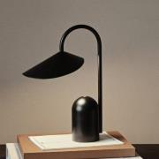 ferm LIVING LED-Akku-Tischleuchte Arum, schwarz, dim., IP44