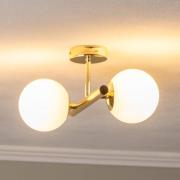 Deckenlampe Linea, gold, zweiflammig