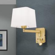 Textil-Wandlampe Carlton, messing matt